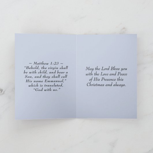 エマニュエル神と私たち,クリスマス出生 シーズンカード (内部)