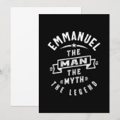 エマニュエル オーダーメイド 名前 誕生日 ギフト 招待状 (正面/裏面)
