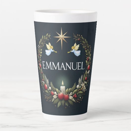 エマニュエル・クリスマス天使 カフェラテマグ (正面)