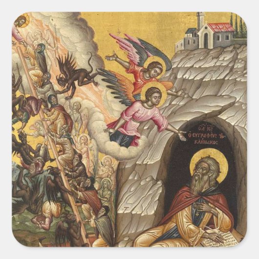 エマニュエル・ツァネスによる神聖な上昇のはしご スクエアシール (正面)