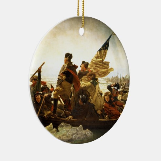 エマニュエルLeutze著デラウェア州を交差させるワシントン州 セラミックオーナメント (右)