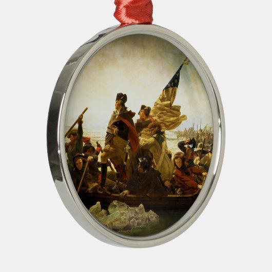 エマニュエルLeutze著デラウェア州を交差させるワシントン州 メタルオーナメント (右)