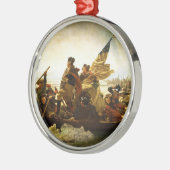 エマニュエルLeutze著デラウェア州を交差させるワシントン州 メタルオーナメント (左)