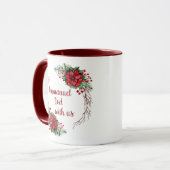 エマヌエル·ゴパーソナライズされたッドはアス·ポインセチアと共に マグカップ (正面左)
