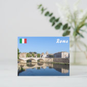 エマヌエレIIブリッジと聖ペテロ大聖堂 – ローマ ポストカード (スタンド正面)