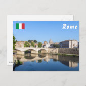エマヌエレIIブリッジと聖ペテロ大聖堂 – ローマ ポストカード (正面/裏面)