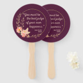 エマバイジェーンオースティン引用文I – かわいいスタイル ハンドファン (正面&裏面)