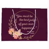 エマバイジェーンオースティン引用文I – かわいいスタイル ラージペーパーバッグ (裏面)