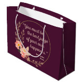 エマバイジェーンオースティン引用文I – かわいいスタイル ラージペーパーバッグ (裏面アングル)