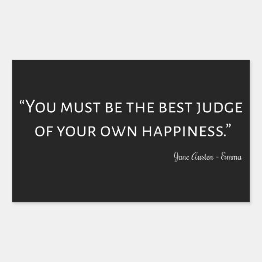 エマバイジェーンオースティン引用文I 長方形シール (正面)