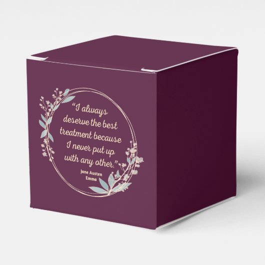 エマバイジェーンオースティン引用文II – かわいいスタイル フェイバーボックス (正面サイド)