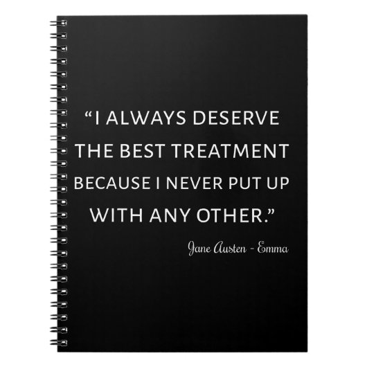 エマバイジェーンオースティン引用文II ノートブック (正面)