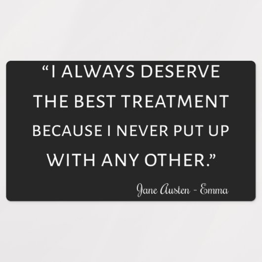 エマバイジェーンオースティン引用文II ラベル (デザイン1)