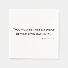 エマバイジェーンオーステン引用文I スタンダードカクテルナプキン