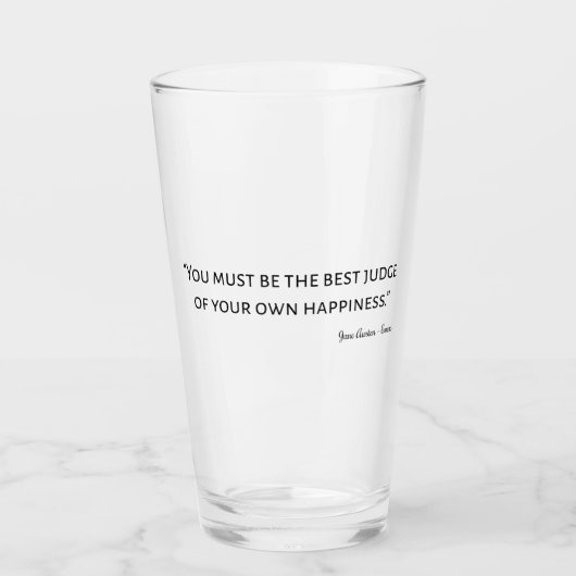 エマバイジェーンオーステン引用文I タンブラーグラス (正面)