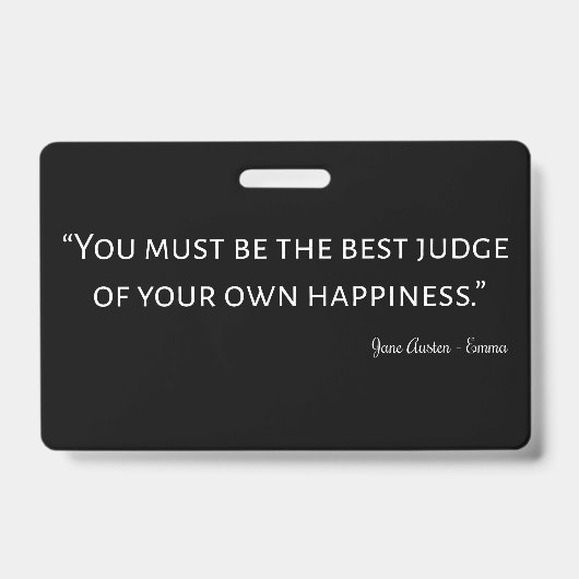 エマバイジェーンオーステン引用文I バッジ (正面)