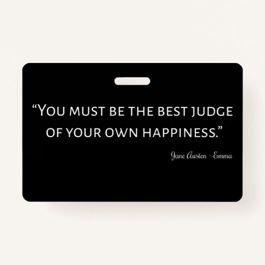 エマバイジェーンオーステン引用文I バッジ (正面)