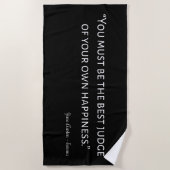 エマバイジェーンオーステン引用文I ビーチタオル (正面)