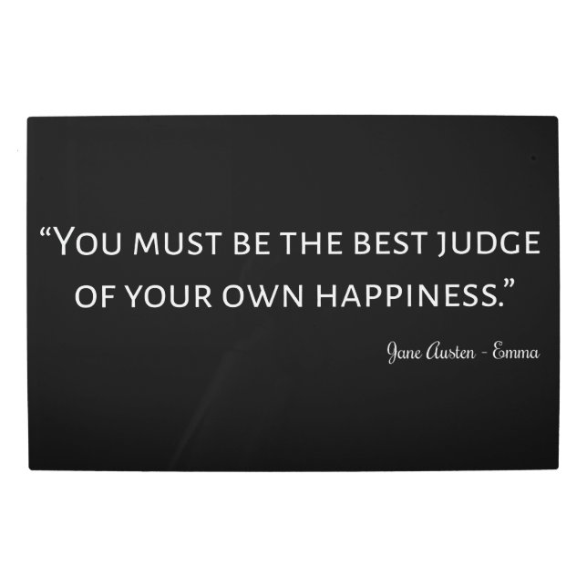 エマバイジェーンオーステン引用文I メタルプリント (正面)