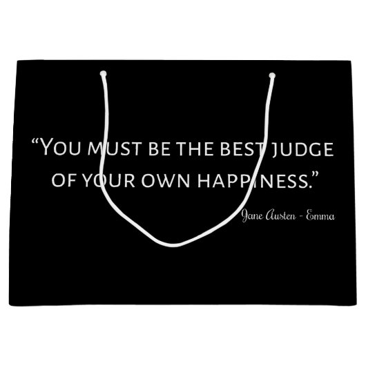 エマバイジェーンオーステン引用文I ラージペーパーバッグ (正面)