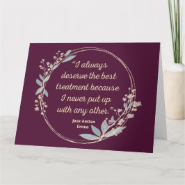 エマバイジェーンオーステン引用文IIカウトスタイル カード