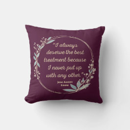 エマバイジェーンオーステン引用文IIカウトスタイル クッション