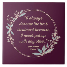 エマバイジェーンオーステン引用文IIカウトスタイル タイル