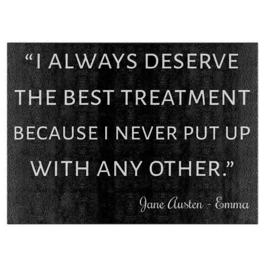 エマバイジェーンオーステン引用文II カッティングボード (正面)