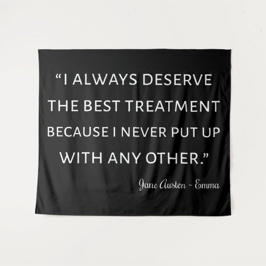 エマバイジェーンオーステン引用文II タペストリー (正面(横))