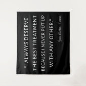 エマバイジェーンオーステン引用文II タペストリー (正面)