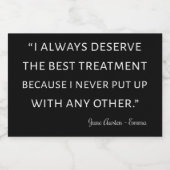 エマバイジェーンオーステン引用文II フードラベル (シングルラベル)