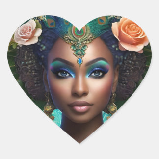 エマヤアフリシャン海の女神マーメイドステッカー ハートシール