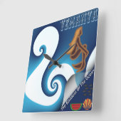 エマンヤ女神の海 スクエア壁時計 (傾斜)