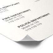 エマーシー連絡ホステルベッド&ブレックファースト情報 ポスター (角)