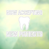 エマージェンシーウォークインウェルカムデンタルウィンドウデカール- T ウィンドウサイン (シート3)