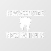 エマージェンシーウォークインウェルカムデンタルウィンドウデカール- T ウィンドウサイン (シート)