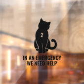 エマージェンシーキャットデカール、我々はペット救済のデカールが必要 ウィンドウサイン (シート2)