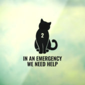 エマージェンシーキャットデカール、我々はペット救済のデカールが必要 ウィンドウサイン (シート3)