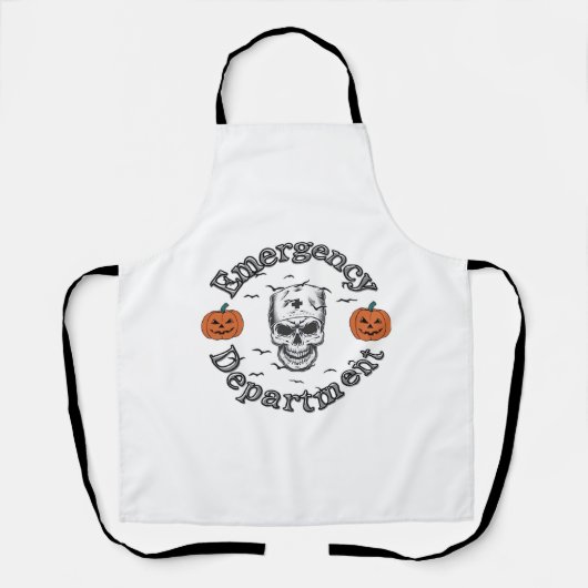 エマージェンシーデパートメントルームErナーススケルトンハロ エプロン (正面)