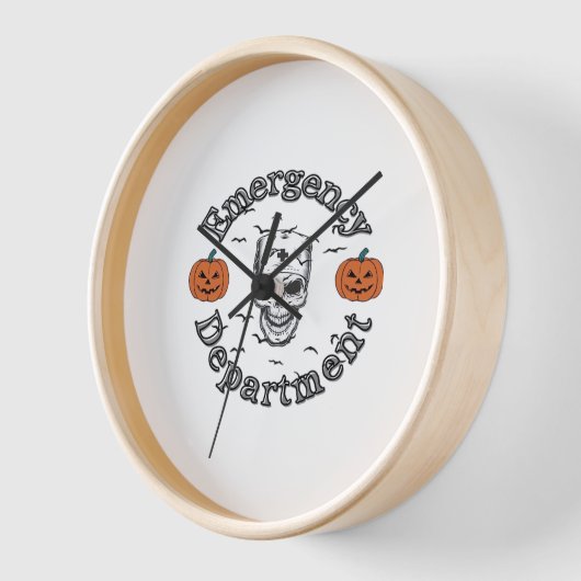 エマージェンシーデパートメントルームErナーススケルトンハロ 壁時計 (傾斜)