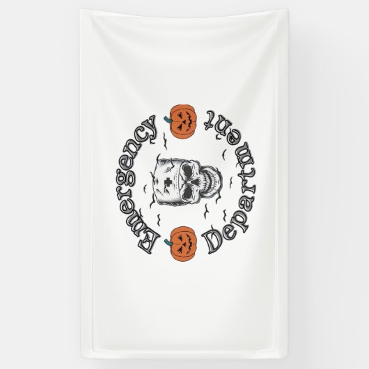 エマージェンシーデパートメントルームErナーススケルトンハロ 横断幕 (縦)