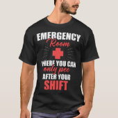 エマージェンシールームナースピーアフターナーシングラーンデザインf tシャツ (正面)