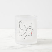 エマージング翼 – 隠しバタフライヒーリングポートレート フロストグラスマグカップ (中央)