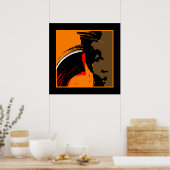 エマージング・ウーマン・抽象芸術・アート ポスター (キッチン)