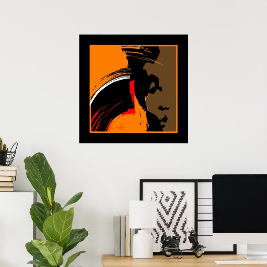 エマージング・ウーマン・抽象芸術・アート ポスター (ホームオフィス)