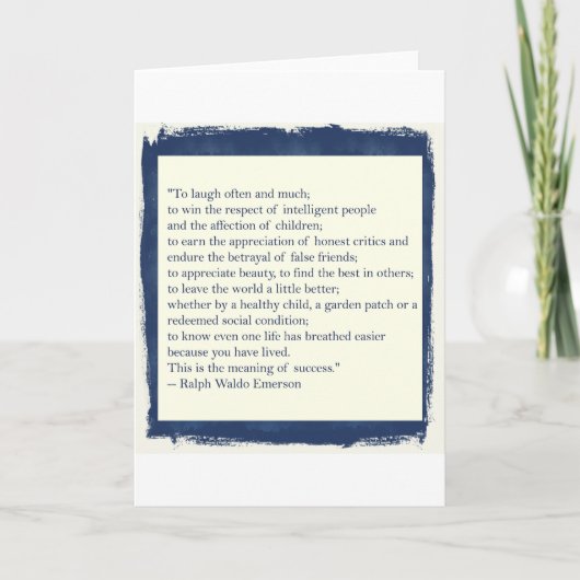 エマーソンの引用文 カード (正面)