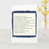 エマーソンの引用文 カード (黄色い花)