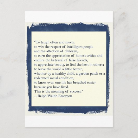 エマーソンの引用文 ポストカード (正面)