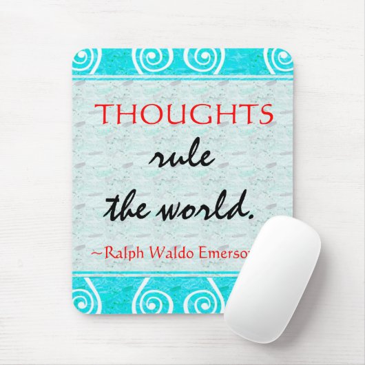 エマーソンの意欲を起こさせる引用文のマウスパッド マウスパッド (マウス)