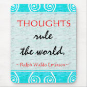 エマーソンの意欲を起こさせる引用文のマウスパッド マウスパッド (正面)